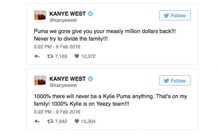 Image: Kanye West Takes Shots at Puma After Signing Kylie Jenner Image #2
