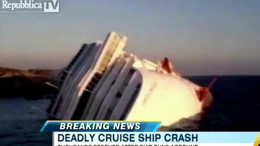 cruise ship flipped over movie