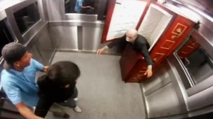 Scary Corpse Elevator Prank In Brazil Vladtv