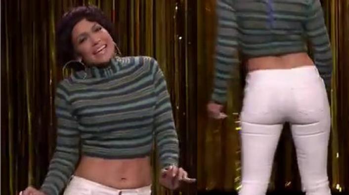 tight pants on