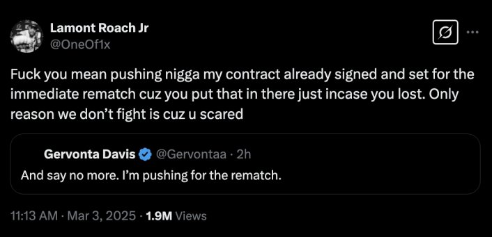 Image: Lamont Roach and Gervonta Davis Trade Shots Online, Gervonta Says Fight Was Taken from Him Image #10